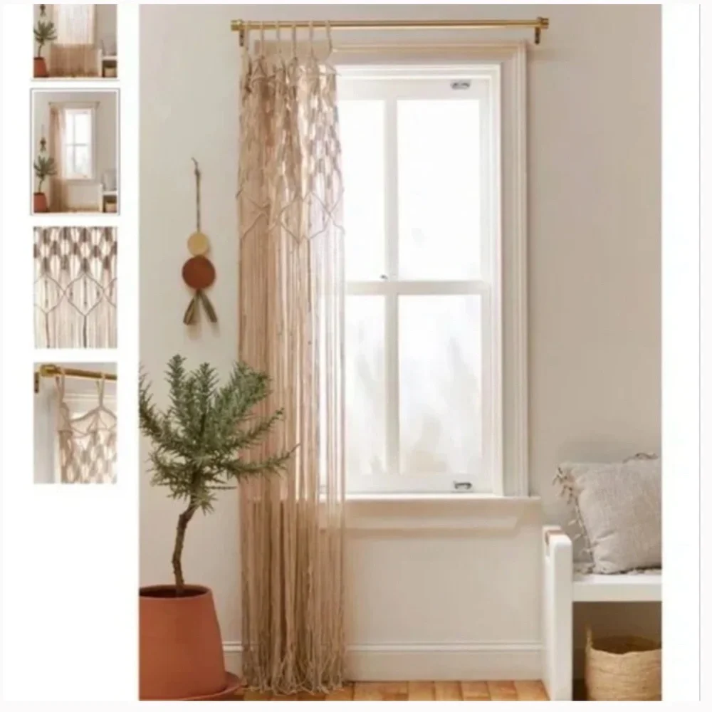 Millie Macramé Boho Peasant Knot Hipster Hippie Art Deco Farm Window Curtain